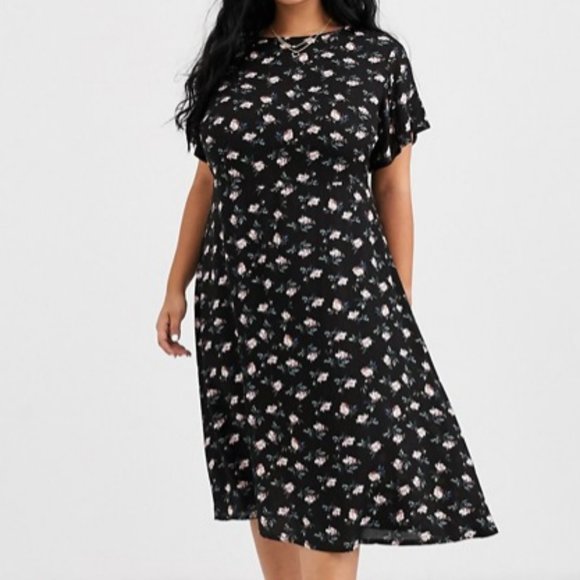 Daisy Street Plus midi dress with tie back 16 - Picture 1 of 8